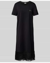 Liu Jo - Knielanges T-Shirt-Kleid mit Fransen - Lyst