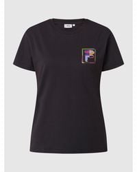 Fila T-Shirt mit Logo-Print - Schwarz