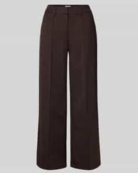 Ichi - Wide Leg Stoffen Broek Met Vaste Persplooien, Model 'Kate' - Lyst