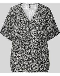 Vero Moda - Blusenshirt aus Viskose mit V-Ausschnitt Modell 'EASY' - Lyst