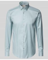 Calvin Klein - Regular Fit Business-Hemd Mit Label-Stitching Modell 'Bari' - Lyst