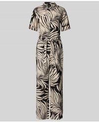 S.oliver - Regular Fit Jumpsuit aus Viskose-Mix mit Leinen-Anteil - Lyst