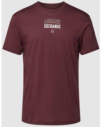 Armani Exchange - T-Shirt mit Rundhalsausschnitt und Logo-Print - Lyst