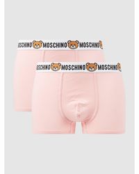 Moschino Moschino Swim + Underwear Trunks mit Stretch-Anteil im 2er-Pack - Pink