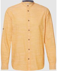 Tom Tailor Regular Fit Freizeithemd mit Stehkragen - Gelb