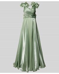 Unique - Abendkleid Mit Gelegten Falten - Lyst