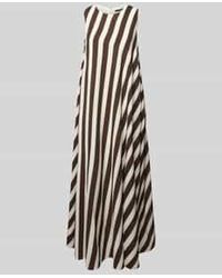 Windsor. - Maxi-Jurk Van Viscosemix Met Ronde Hals - Lyst