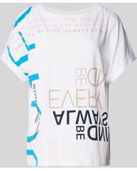 comma casual identity - T-Shirt mit Allover-Statement-Print - Lyst