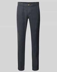 Mazine - Regular Fit Linnen Broek Met Elastische Band - Lyst