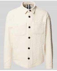 Profuomo - Regular Fit Overhemdjack Met Structuurmotief - Lyst