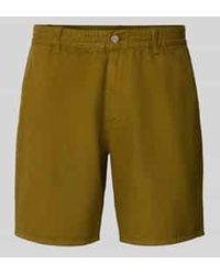 Forét - Korte Regular Fit Broek Met Elastische Band, Model 'Clay' - Lyst