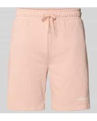 Ellesse - Regular Fit Sweatshorts Met Labelprint, Model 'Molla' - Lyst