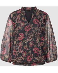 MORE&MORE - Blusenshirt mit floralem Allover-Muster - Lyst