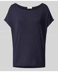 S.oliver - T-Shirt Van Viscosemix Met Ronde Halsuitsnijding - Lyst