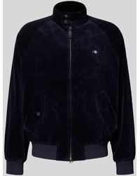 GANT - Jacke aus Cord mit Stehkragen und Label-Stitching - Lyst