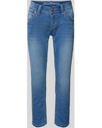 Blue Monkey - Slim Fit Jeans Met Verkort Model - Lyst