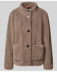 Fuchs & Schmitt - Regular Fit Jacke aus Teddyfell mit Stehkragen - Lyst