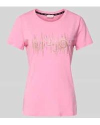 Liu Jo - T-shirt Met Siersteentjes - Lyst