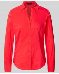 MORE&MORE - Regular Fit Bluse mit V-Ausschnitt - Lyst