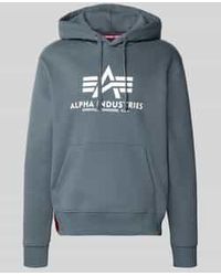Alpha Industries - Hoodie Met Labelprint - Lyst