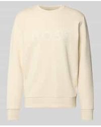 BOSS - Regular Fit Sweatshirt Van Katoenmix, Model 'Salbo' - Lyst