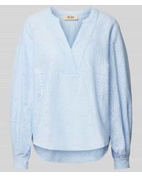 Mos Mosh - Regular Fit Bluse mit Lochstickerei Modell 'YEN SINA' - Lyst