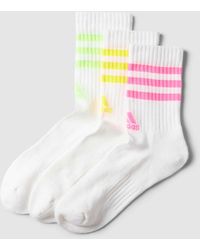 adidas - Socken im 3er-Pack mit Kontraststreifen - Lyst