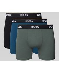 BOSS - Regular Fit Boxershorts aus Baumwoll-Mix im 3er-Pack - Lyst