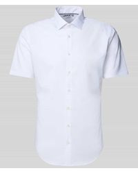 Jake*s - Slim Fit Business-Hemd in kurzärmeligem Design - Lyst