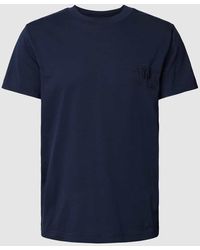 GANT - T-Shirt aus Baumwolle mit Label-Detail - Lyst