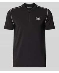 EA7 - Regular Fit T-Shirt Met Opstaande Kraag - Lyst
