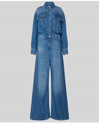 Guess - Jumpsuit in Denim-Optik mit Brusttaschen - Lyst