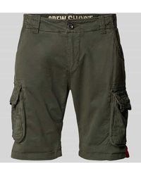 Alpha Industries - Regular Fit Cargoshorts mit Label-Stitching Modell 'CREW SHORT' - Lyst
