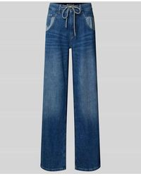 M·a·c - Jeans mit weitem Bein und Tunnelzug - Lyst