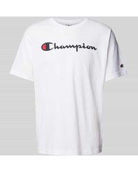 Champion - T-Shirt mit Label-Print - Lyst