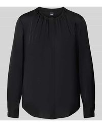 BOSS - Slim Fit Bluse Mit Raffungen Modell 'Banorah' - Lyst