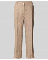 M·a·c - Straight Leg Leinenhose in verkürzter Passform Modell 'Nora' - Lyst