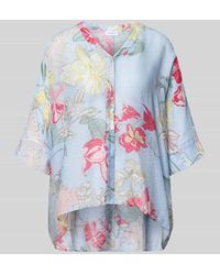 Comma, - Relaxed Fit Bluse aus Viskose-Mix im Allover-Look - Lyst