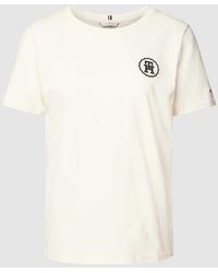 Tommy Hilfiger - T-Shirt mit Label-Stitching - Lyst