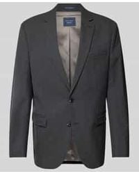 Christian Berg Men - Regular Fit 2-Knoops Colbert Met Reverskraag - Lyst