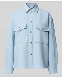 Jake*s - Relaxed Fit Blouse Met Borstzakken - Lyst