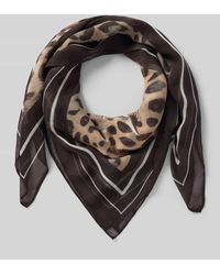 Monari - Tuch aus reiner Viskose mit Allover-Animal-Print - Lyst