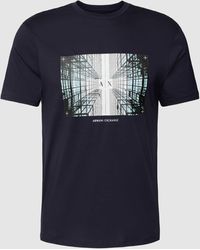 Armani Exchange - T-shirt Met Label- En Motiefprint - Lyst