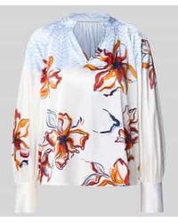 Herzen's - Regular Fit Zijden Blouse Met Tuniekkraag - Lyst