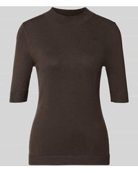 Comma, - Slim Fit Bluse aus Viskose-Mix in Strick-Optik - Lyst