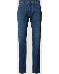 Emporio Armani - Regular Fit Jeans Met Labelapplicatie - Lyst