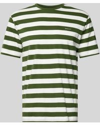 GANT - T-Shirt mit Streifenmuster und Label-Stitching - Lyst