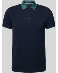 S.oliver - Slim Fit Poloshirt Met Contraststrepen - Lyst
