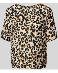 Ichi - Bluse mit Animal-Print Modell 'Marrakech' - Lyst