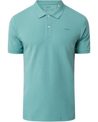 Esprit Slim Fit Poloshirt aus Baumwolle - Blau